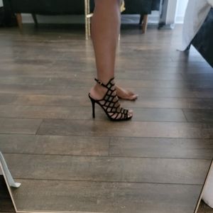 Black Heeled Sandals